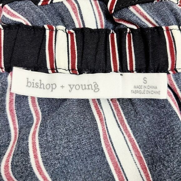Bishop + Young Stripe One Shoulder Blouse Small - Picture 12 of 16